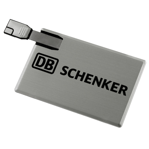 Aiaude Metal Slim Business USB Flash Drive Custom Logo 16GB 32GB USB 2.0 Credit Card Pendrive 1G 64G 128gb 4G Promotion Gift