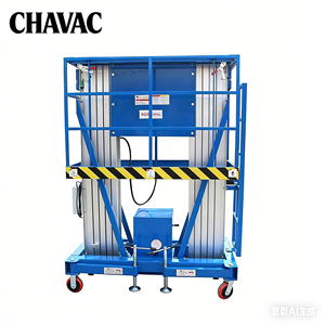 Sollevatore Idraulico <span class=keywords><strong>in</strong></span> Lega di Alluminio con Fune Metallica per Ponteggi Edili, Elevatore a Doppio Albero per Ristoranti, Hotel e Pulizie - Product Image 2