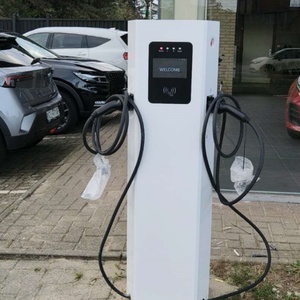 สถานีชาร์จรถยนต์ 22kW*2 เครื่องชาร์จรถยนต์สำหรับใช้งานเชิงพาณิชย์ พร้อมปลั๊ก/สายชาร์จคู่ รองรับ WIFI 4G แอปพลิเคชัน - Product Image 1