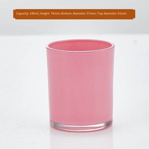 Vase à bougie en verre de haute qualité, moderne, 140 ml, 220 ml, 315 ml, couleur personnalisée verte, jaune, noire, avec couvercle - Product Image 6