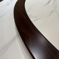 Solution unique meubles pour hôtels ensemble de table à manger ronde rotative de style chinois 8 chaises tables à manger pour restaurants