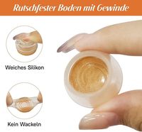 Capuchons de pieds de chaise de 22 à 26 mm avec patins en feutre, silicone transparent, capuchons de protection élastiques pour pieds de chaise, ronds, en caoutchouc