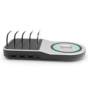 Chargeur de téléphone <span class=keywords><strong>portable</strong></span> sans fil, plusieurs appareils, bureau, maison, public, station de charge rapide USB universelle à 4 ports pour téléphone <span class=keywords><strong>portable</strong></span> intelligent - Product Image 3