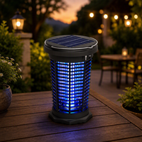 Lampe anti-moustiques solaire électrique personnalisée OEM, piège à insectes extérieur pour jardin, patio et camping