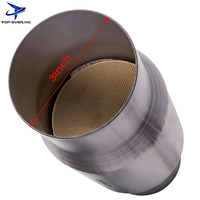 TOP-EVER INC. Konverter Katalitik Universal Baja Tahan Karat 3 Inci 200/300/400/500/600 Sel Euro 2-6 Knalpot Mobil Kualitas Unggul