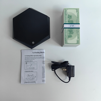 Lampe de nuit LED 3D à lévitation magnétique, design moderne, billet de dollar carré, à changement de couleur, avec base rotative pour chambre et bureau
