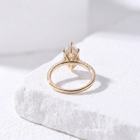 Bague pour femme en argent S925 de luxe, testée positivement, avec moissanite GRA taille marquise 3 carats, pour mariage et fiançailles, alliance en moissanite