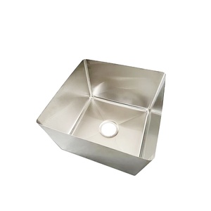 VICTORY KITCHEN Alta calidad 304 Acero inoxidable Hecho a mano Cuadrado Undermount Fregadero de cocina Trabajo de soldadura para hoteles y restaurantes - Product Image 1