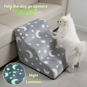 Evcil Hayvan Merdiveni Köpek Merdiveni Sünger Dolgulu Çıkarılabilir ve Yıkanabilir Eğimli Basamaklar Küçük Yaşlı Köpekler için Merdiven - Product Image 5