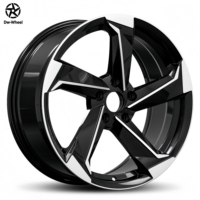 Jantes forgées modifiées DW bicolores noir brillant usiné 18 19 20 pouces 5x112 5 trous style Turbo compatibles avec Audi S2 A3 A4 B6 B7