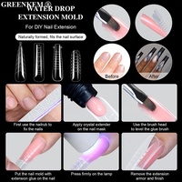 96 pièces cristal Nail Art forme ensemble Extension rapide Gel couverture complète conseils avec échelle marquages 4 modèles naturel bricolage faux ongles
