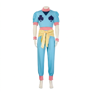Disfraz de Cosplay de Hisoka, Conjunto Completo con Pantalones y Accesorios, Talla M, Azul, Poliéster, Traje de Anime para Hombre, Halloween, Conveniones - Product Image 1