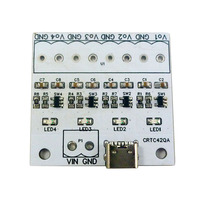 CRTC42QA 4CH TYPE-C USB 3.7V 4.2V Modul Pengisi Daya Baterai LiPo Polymer Li-Ion 42x40x4.5mm untuk ESP32 ESP8266 Raspberry Pi 4