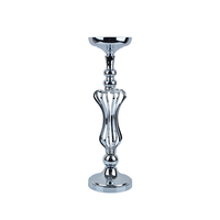 Vases à fleurs en métal personnalisables en gros, supports en métal argenté pour centre de table, mariage, banquet, célébration, décoration de scène
