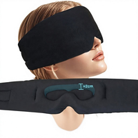 Masque de sommeil 3D en coton respirant avec sangle élastique, nouveau design personnalisé 2026, avec emballage