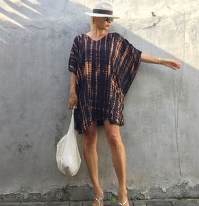 Vêtements d'été tendance pour femme, caftan court, Tie dye - Product Image 2