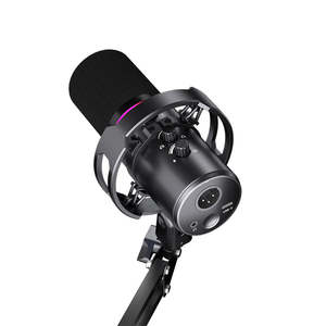 Professional Studio <b>Live</b> <b>Streaming</b> Podcas Recording Equipment Condenser Microphone USB XLR Shock Mount Metal Sound Card - Product Image 1