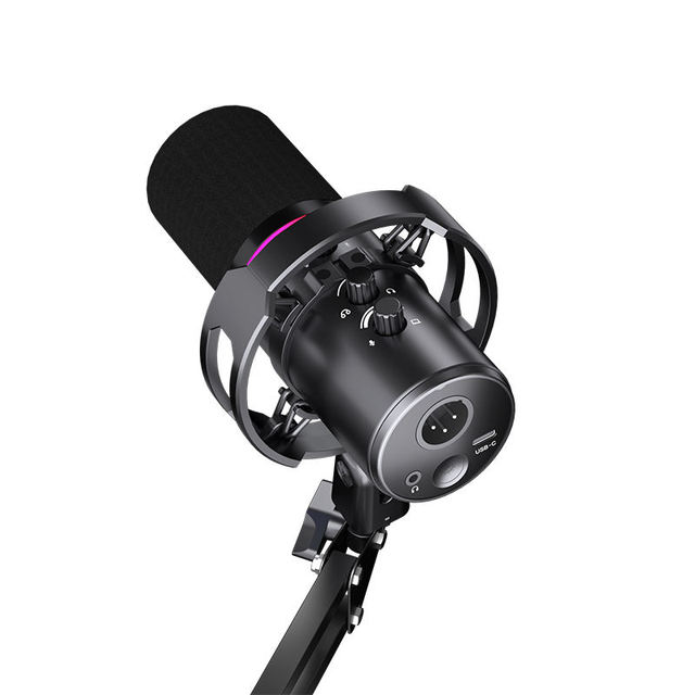 Professional ONELEADER WM8 Metal Studio Live Streaming Podcast Recording Equipment Condenser Microphone Cardioid Wired USB XLR