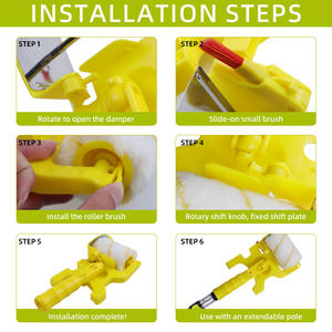 Rodillo de Pintura Telescópico de Aluminio de Grado Industrial, Brocha Manual Multifuncional para Bricolaje, Herramienta OEM para Pintar Bordes de Pared - Product Image 5