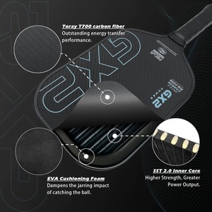 Raquette de pickleball <span class=keywords><strong>professionnelle</strong></span> de compétition de 5e génération, série GX2 Control, style identique à Gearbox, avec noyau en mousse de carbone amélioré - Product Image 5