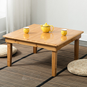 <b>Bamboo</b> Square Coffee <b>Table</b> Japanese Style Low <b>Table</b> For Tatami Room Handmade Small Size - Product Image 2
