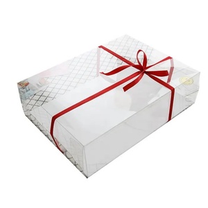 Colorful Customized <b>White</b> Transparent PET Blue Cake <b>Boxes</b> Pink Hot Sale Clear Box - Product Image 3