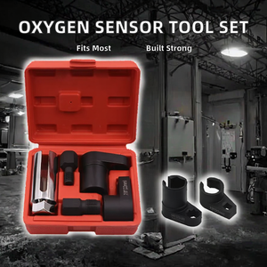 WZAUTO Set Universale <span class=keywords><strong>di</strong></span> Chiavi a Bussola per Sensore <span class=keywords><strong>di</strong></span> Ossigeno e Attrezzi per Filettatura in Carbonio Rosso - Product Image 2