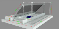 Film de projection holographique rigide transparent en PET de 8 m de large pour scène Pepper Ghost avec projecteur à 45 degrés
