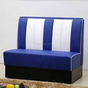 (SP-KS269) American <span class=keywords><strong>diner</strong></span> mobili 50s di stile navy in pelle blu Cabine ristorante 2 posti <span class=keywords><strong>diner</strong></span> stand mobili - Product Image 2