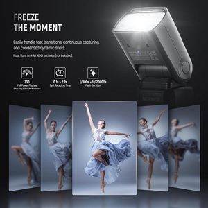 Flash Speedlite Manuale Cablato NW700-C Compatibile con Fotocamere DSLR, Sincronizzazione ad Alta Velocità 1/8000s, Uscita 1/1-1/256, Professionale - Product Image 6