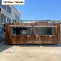 Remolque de Comida con Acabado de Madera de 18.70 pies con Ventana Grande para Café, Snacks y Negocios al Aire Libre
