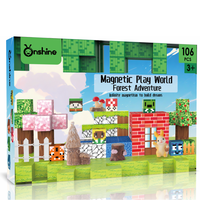 Mine 100 pièces de cubes colorés, blocs de construction magnétiques pour les enfants de 4 à 6 ans, ensemble de jeu magnétique en plastique certifié EN71