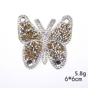 No Minimum Stock Shiny <b>Iron</b> on Rhinestone butterfly Patch Applique for Decoration - Product Image 5