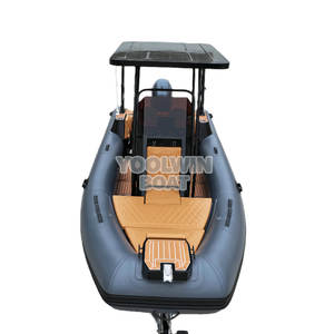 Yoolwin Bateau semi-rigide robuste de 20 pieds avec tubulure en Hypalon Orca antidérapante, coque en aluminium à fond en V profond soudée, pour navigation en mer agitée, sports nautiques et tourisme - Product Image 5