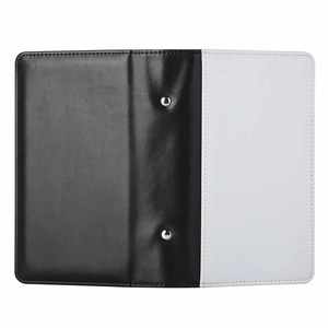 Nouveau design – Carnet de voyage A5/A6 à feuilles mobiles, couverture en cuir PU vierge pour sublimation avec porte-cartes - Product Image 2