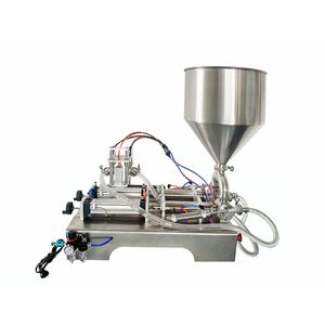 Machine de remplissage semi-automatique à double tête à piston BANMO MS-TSA-03 avec grande trémie en acier inoxydable 304 - Product Image 2