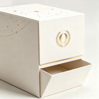 Boîte cadeau personnalisée avec logo imprimé et estampage doré, tiroir avec bande de sécurité pour produits de santé, produits haut de gamme