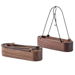 Wooden Outdoor Mosquito Coil Holder Solid Wood Hanging Incense Basket Portable <b>Camping</b> <b>Storage</b> <b>Box</b> Rectangular Simple Design - Product Image 5