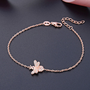 POLIVA 925 plata esterlina Joyas Pulseras grabadas Pulsera de abeja arcoiris al por mayor - Product Image 4