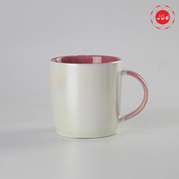 Design créatif Perle Vitrée Tasse À Café À L'intérieur Tasse en Céramique Émaillée de Couleur