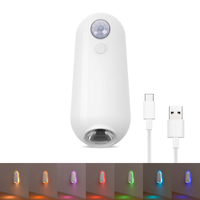 Lumière de nuit LED pour cuvette de toilette, moderne, blanche, à piles, avec détecteur de mouvement, contrôle par capteur et changement de couleur