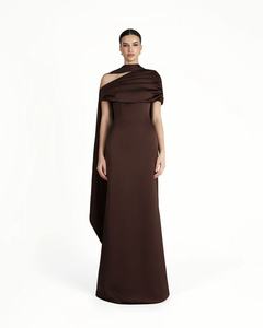 Collezione <span class=keywords><strong>Invernale</strong></span> 2025: Abito Casual da Donna in Tessuto, Senza Maniche, Plissettato, Asimmetrico, Lunghezza a Terra, Design di Nicchia - Product Image 5
