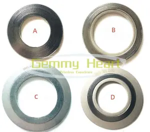 Stainless Steel Spiral Wound Gasket High Pressure Flange Gasket Inner And Outer Ring Graphite Wound Gasket