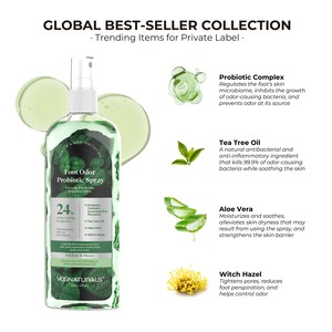 Spray anti-odeur pour les pieds OEM, spray probiotique 4 oz, élimine l'odeur des pieds, prévient la récurrence et restaure le microbiome de la peau - Product Image 2