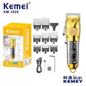 Tondeuse à cheveux électrique Kemei KM-1829, corps métallique, affichage numérique, rechargeable par USB, 7000-9000 tr/min, outil de coupe de cheveux professionnel - Product Image 2