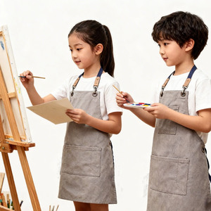 <span class=keywords><strong>Delantal</strong></span> de Lona para Niños para Pintura y Clases de Arte, Apto para Estudiantes de Primaria, Personalizable con Texto e Impresión de Logotipo - Product Image 5