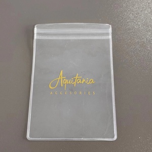 Free Sample Customize Storage Wholesale Print PVC <b>Gold</b> Luxury Display Packaging Pouch Ziplock Jewelry Pouch - Product Image 5