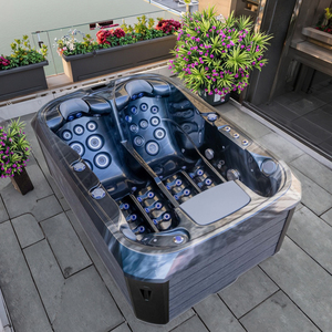 Bain à remous de luxe pour l'extérieur, fabriqué en Chine, avec jets de massage, spa de ski, jacuzzi, mini baignoire pour 2 personnes avec lumière, JW-2226 - Product Image 1