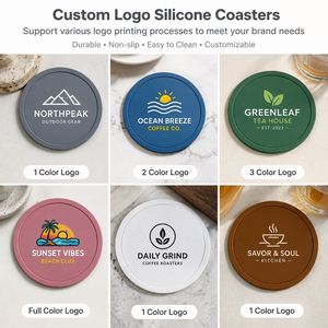 Coffee Drink Non-Slip Heat Resistant Silicone <b>Mat</b> Customized Pvc <b>Rubber</b> Coaster - Product Image 4