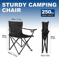 Chaise de camping pliable, légère et portable pour la plage, la pêche, les pique-niques et les voyages en plein air
